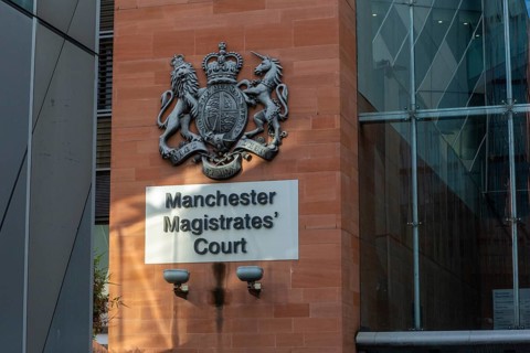 A view of the outside of the Magistrates' Court in Manchester. Manchester