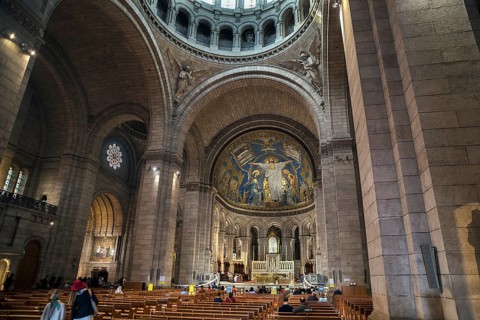 Interior of the Basilica Sacre-Coeur de Motmartre