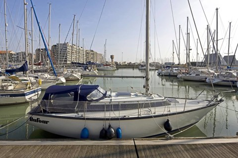 Sailing boats in the marina of Blankenberge