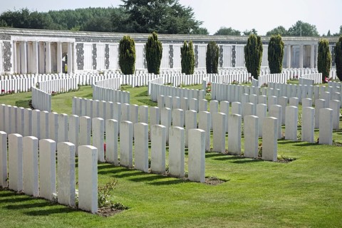 Memorial to the Missing at the Tyne Cot Cemetery
