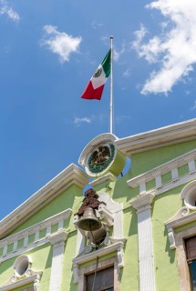 Mexican flag flying