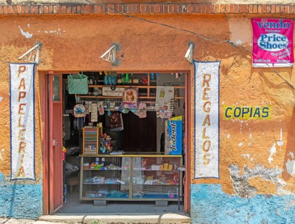 Small village stationery and gifts shop