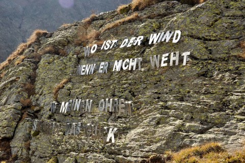 Art on the mountain at Timmelsjoch