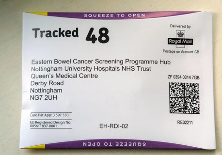 Tracked 48 envelope bowel screening programme