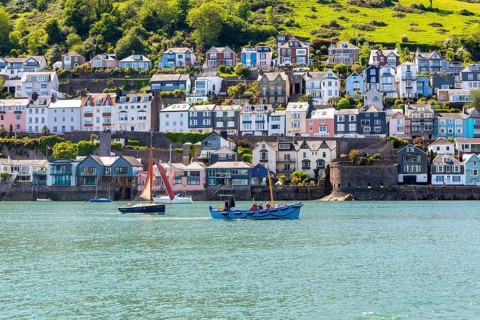 View across River Dart estuary to Dartmouth from Kingswear