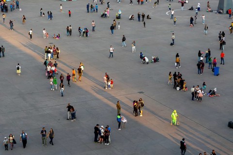 People in the main square Zocalo