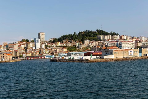 Mariscos Carnero fish farming seafood processing buildings on quayside of port