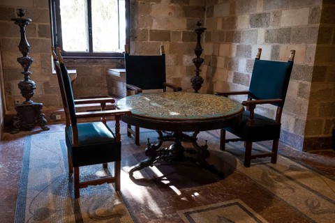 Interior with mosaic floor