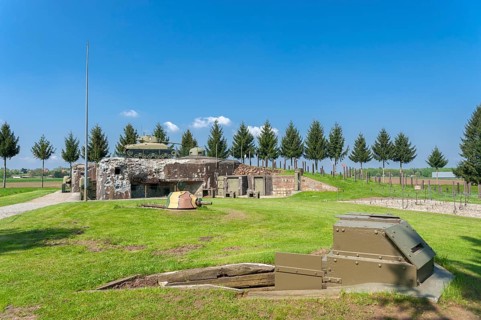 Esch casemate as part of the former Maginot Line. Here bunker with M4 Sherman tank