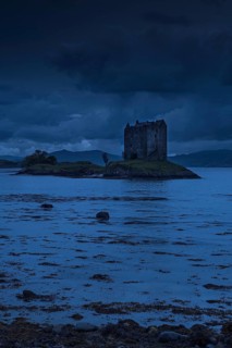 Castle Stalker at night