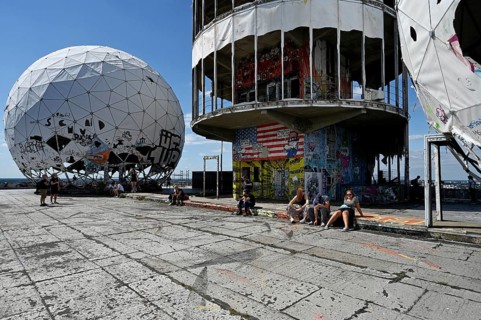 Former US wiretap buildings on Teufelsberg in Grunewald Berlin