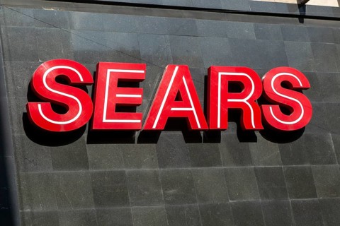 Large sign SEARS department store shop