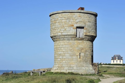 Old watchtower along the Cote Sauvage near Le Croisic