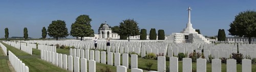 Cross of Sacrifice at the Tyne Cot Cemetery