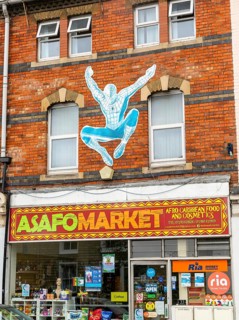 Spider Man figure on Asafo Market