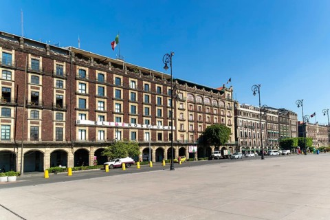 Historic buildings on west side of main city square