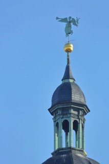 Spire with weathervane with angel
