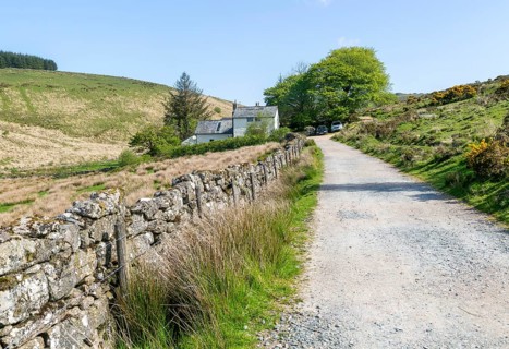 Walking route track West Dart valley walk