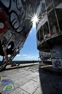 Former US wiretap buildings on Teufelsberg in Grunewald Berlin
