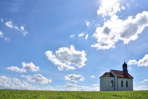 The Chapel of Saint Michael in Kienberg near Bernbeuern in the district of Weilheim-Schongau in Upper Bavaria