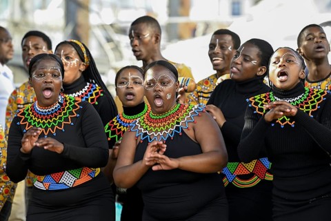 Dance group at the Victoria and Alfred Waterfront