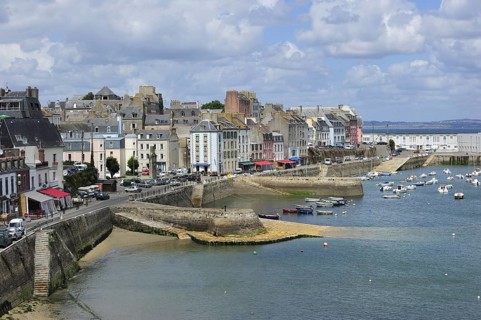 Sailing boats in the harbour of Douarnenez