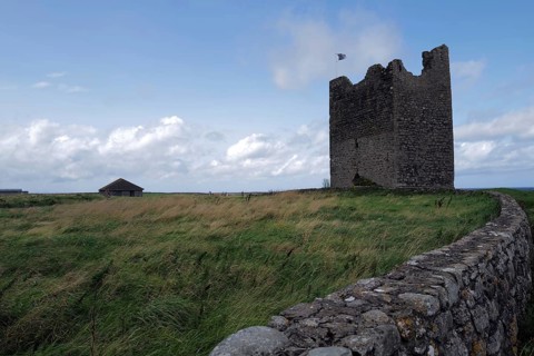 A view of Roslee Castle near Easkey which was built in 1207 and stands on the wild Atlantic way. Easkey