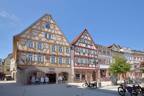 Half-timbered houses on the market square