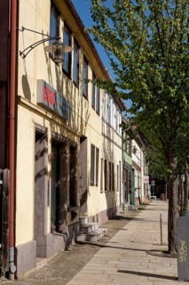 Half-timbered houses in Naumannstrasse in Osterburg