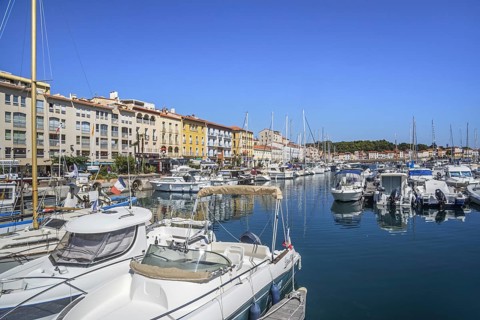 Pleasure boats in marina