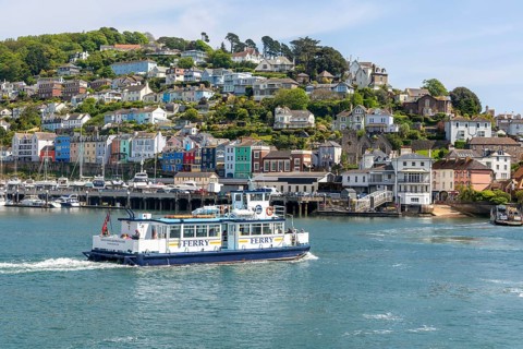 Foot pasenger ferry crossing River Dart to Kingswear from Dartmouth