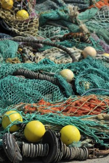 Fishing nets on the quay at Guilvinec harbour