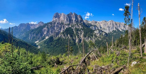 Damage to the forest due to wind breakage in the Berchtesgaden National Park