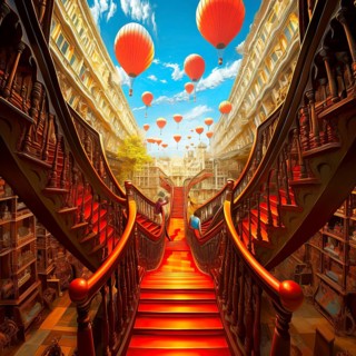 Stairs leading to a fairyland world