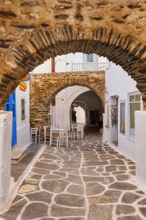 Old narrow alleyways of Greek towns