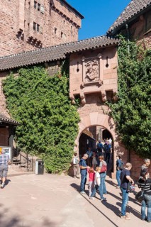 Portal in the forecourt of Chateau du Haut Koenigsbourg