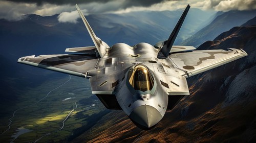 A lockheed martin F-35 fighter jet flying high in the air