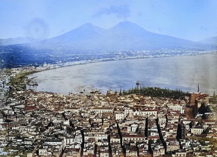 General view of Naples and Mount Vesuvius