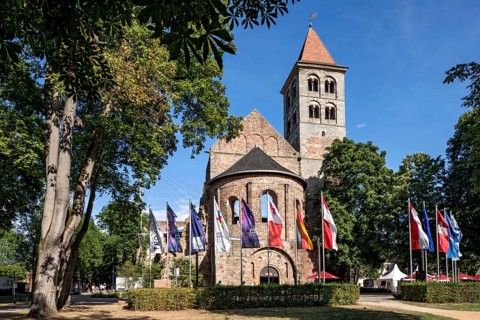 Abbey ruins during the festival