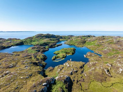 Aerial view of the sparsely populated North West Highlands