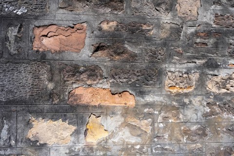 Weathered facade