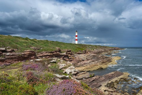 The Tarbat Ness Lighthouse on the Moray Firth