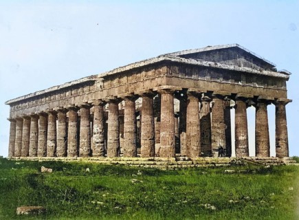 The Temple of Neptune in Paestum in 1865