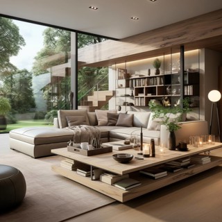 Modern apartment furnishings