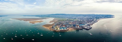 Exmouth and River Exe from a drone