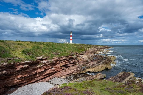 The Tarbat Ness Lighthouse on the Moray Firth