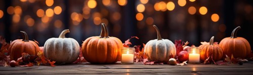 Orange and white pumpkins