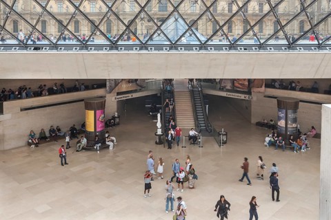 View into the basement of the pyramid