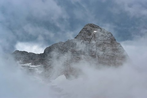 Summit structure of the Stadelhorn on the horse-rider Alm in the Berchtesgaden Alps