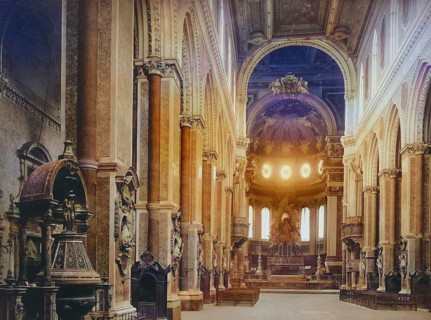 Interior view of the Cathedral of Naples